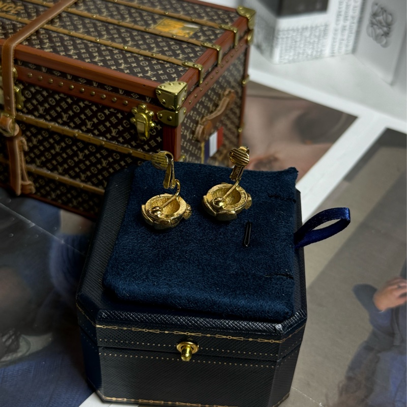 Chanel 香奈兒中古小金球耳環 ✨耳夾式-5