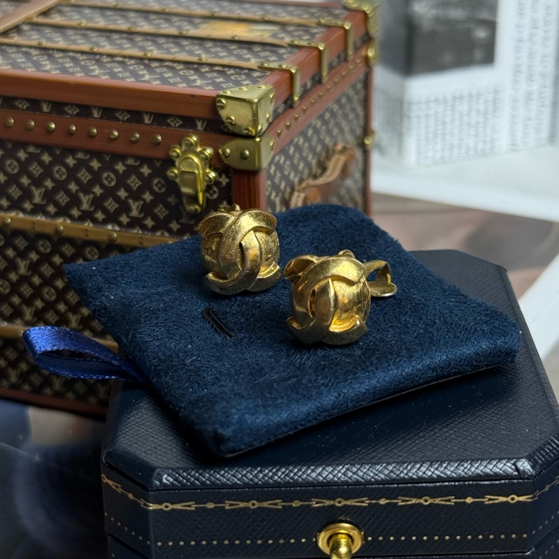 Chanel 香奈兒中古小金球耳環 ✨耳夾式-9