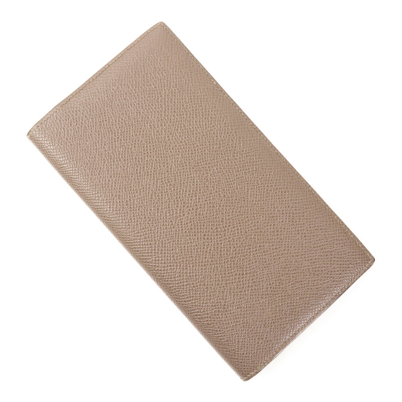 HERMES Epsom皮革Fleming Long Wallet長錢包Etoupe大象灰-3