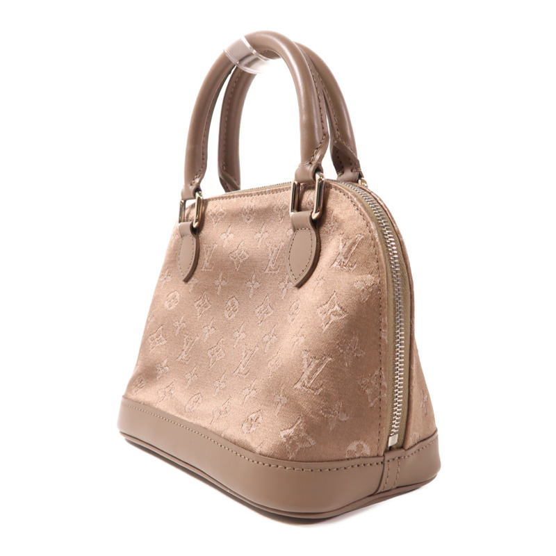 LOUIS VUITTON Monogram Satin Little Alma銀扣手挽袋-2