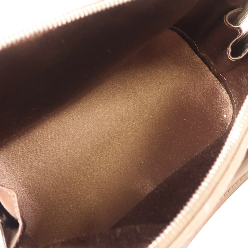 LOUIS VUITTON Monogram Satin Little Alma銀扣手挽袋-4