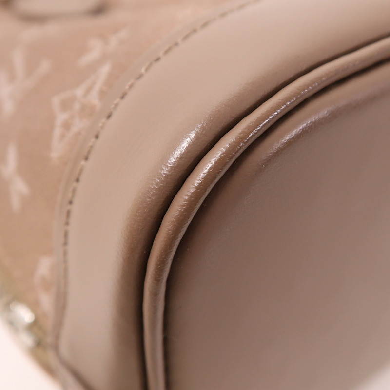 LOUIS VUITTON Monogram Satin Little Alma銀扣手挽袋-10