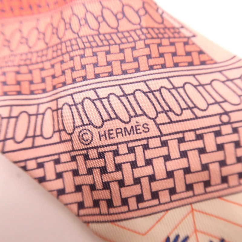 HERMES 絲質Twilly絲巾-5