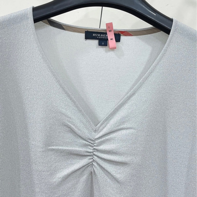 BURBERRY  倫敦 抓皺銀蔥戰馬上衣-4