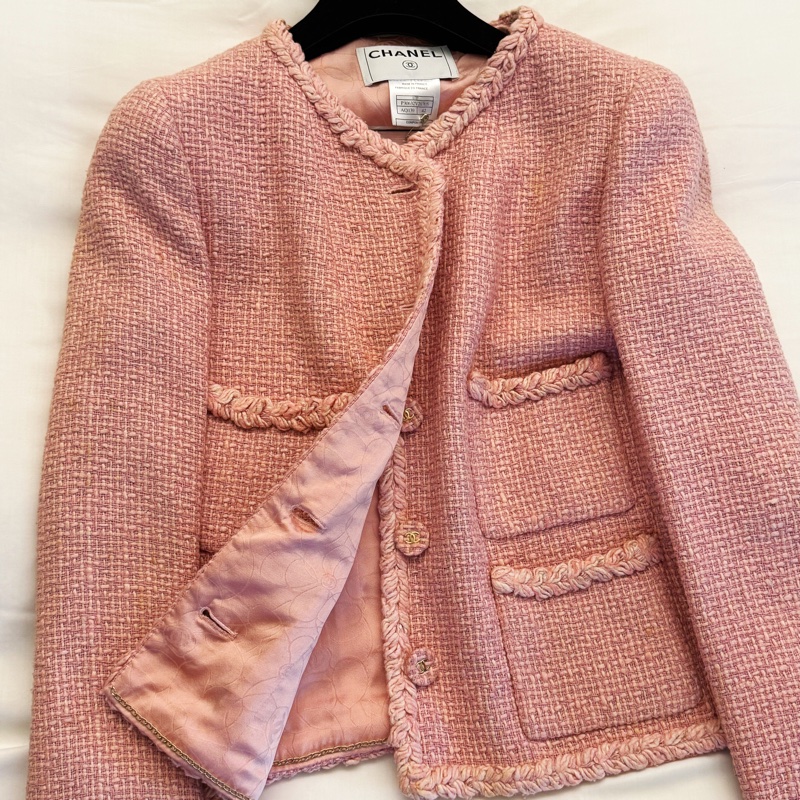 🍒CHANEL沒穿過閒置粗花呢開襟外套size:42/ 2F250512-1-2