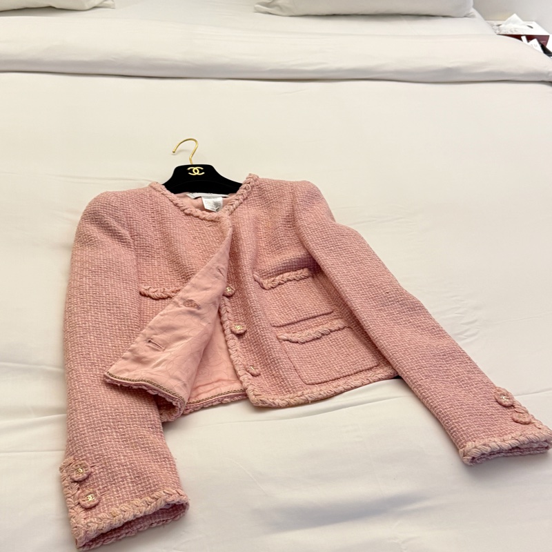 🍒CHANEL沒穿過閒置粗花呢開襟外套size:42/ 2F250512-1-4