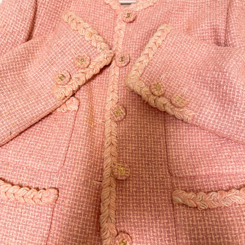 🍒CHANEL沒穿過閒置粗花呢開襟外套size:42/ 2F250512-1-15