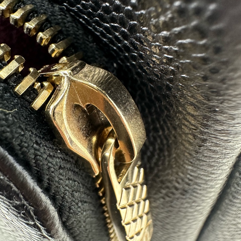 CHANEL Business Affinity 黑金荔枝牛皮郵差包 手提斜肩包-13