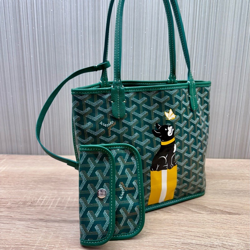 Goyard Anjou mini tote限量彩繪綠色迷你手提托特包-6