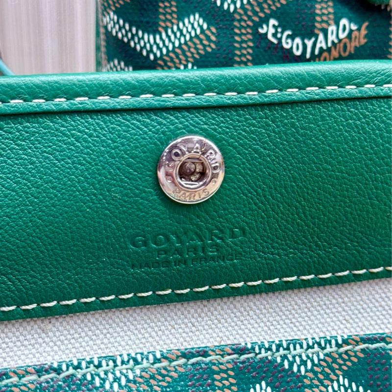 Goyard Anjou mini tote限量彩繪綠色迷你手提托特包-17