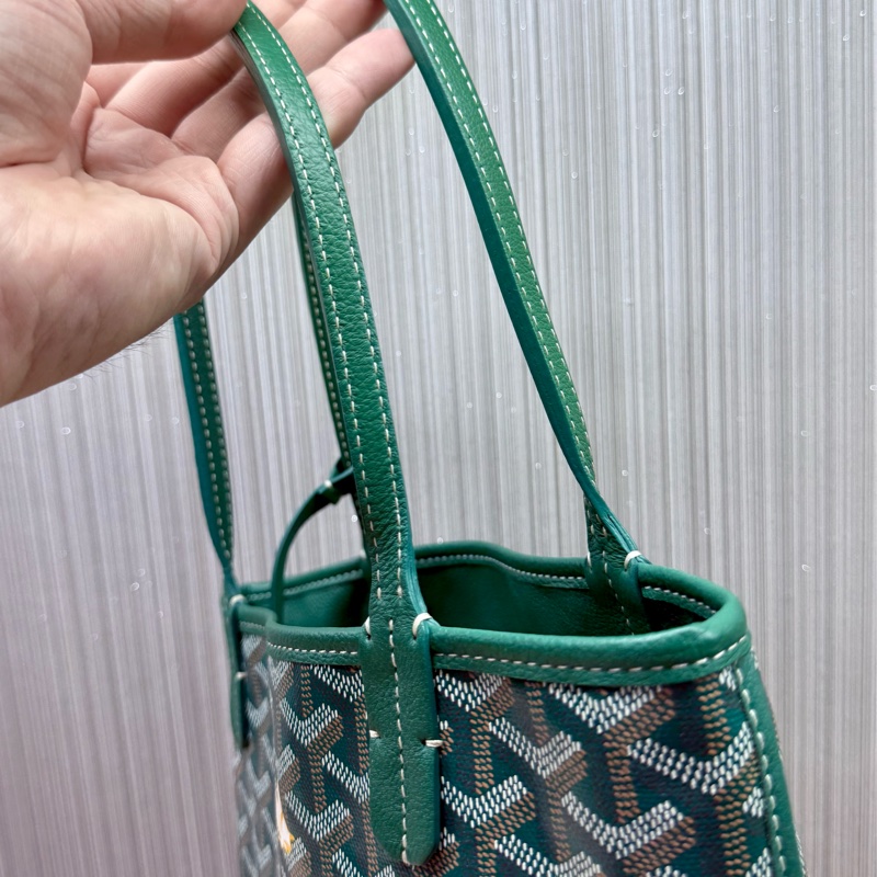 Goyard Anjou mini tote限量彩繪綠色迷你手提托特包-21