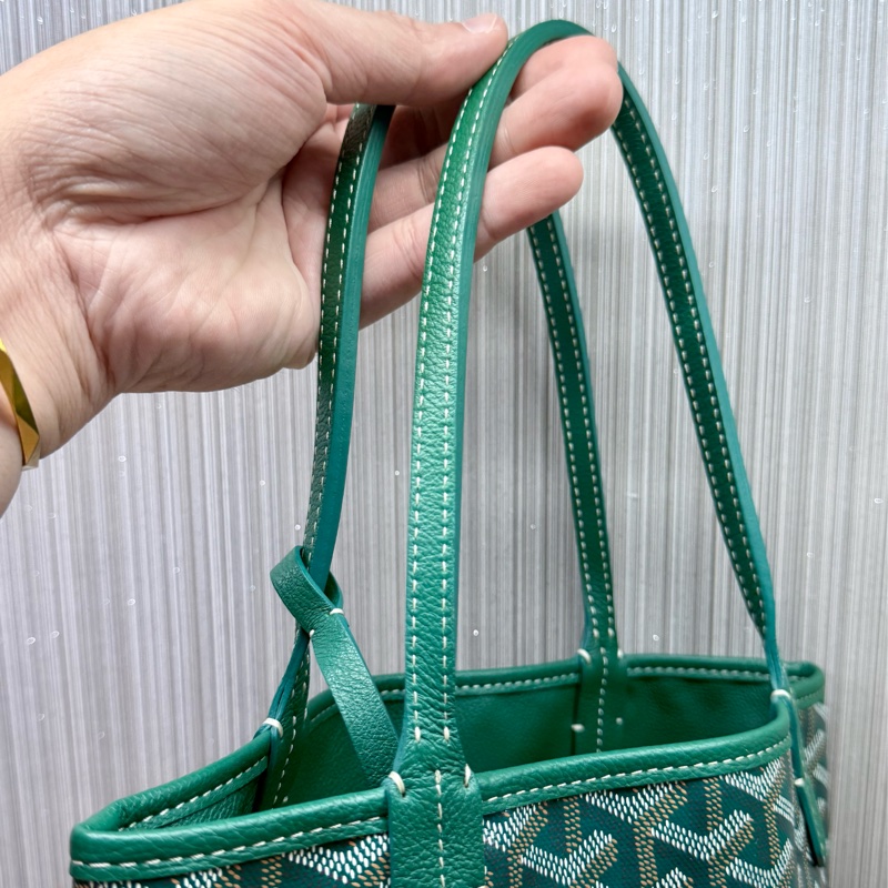 Goyard Anjou mini tote限量彩繪綠色迷你手提托特包-22