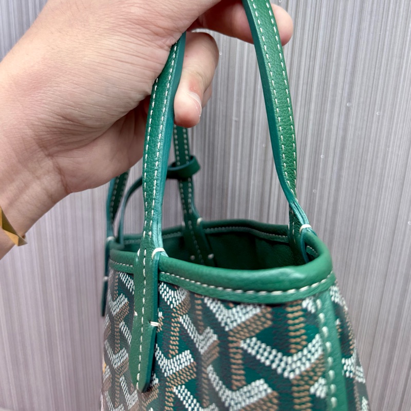 Goyard Anjou mini tote限量彩繪綠色迷你手提托特包-25