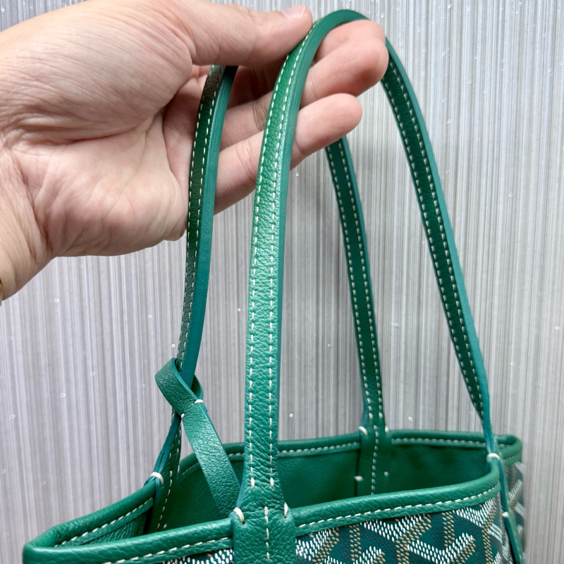 Goyard Anjou mini tote限量彩繪綠色迷你手提托特包-29