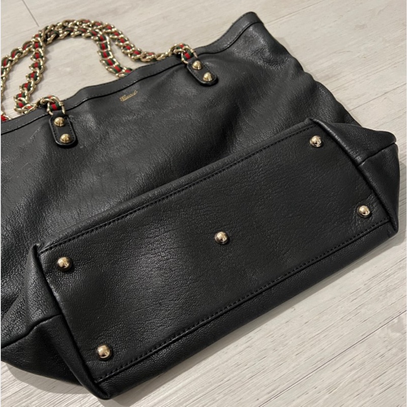 Gucci 復古vintage羊皮鏈條側背包-3