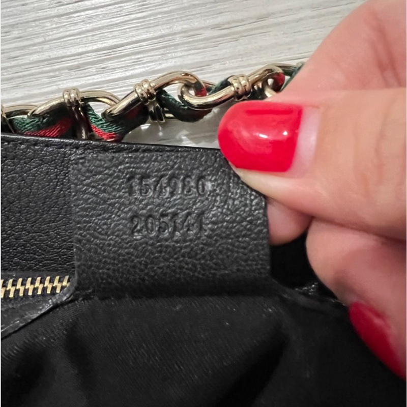Gucci 復古vintage羊皮鏈條側背包-9