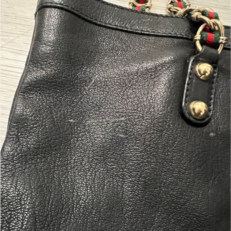 Gucci 復古vintage羊皮鏈條側背包-11