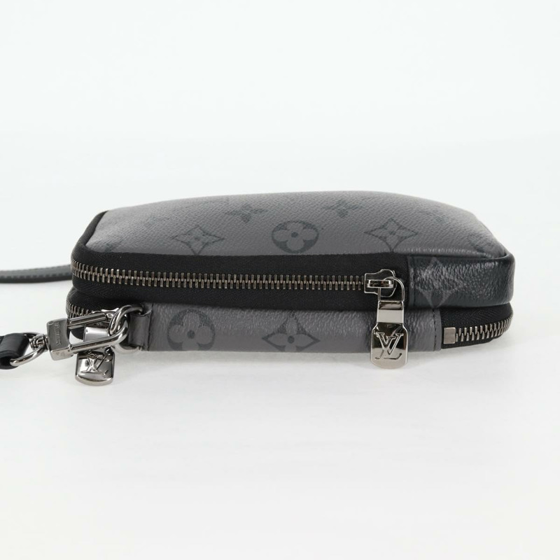 【日本直送】路易威登 Monogram Eclipse 雙手機袋灰色 M69534 LV 授權 BA1275A-2
