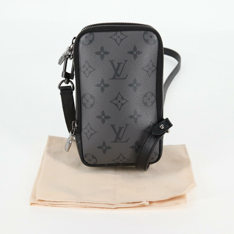 【日本直送】路易威登 Monogram Eclipse 雙手機袋灰色 M69534 LV 授權 BA1275A-11