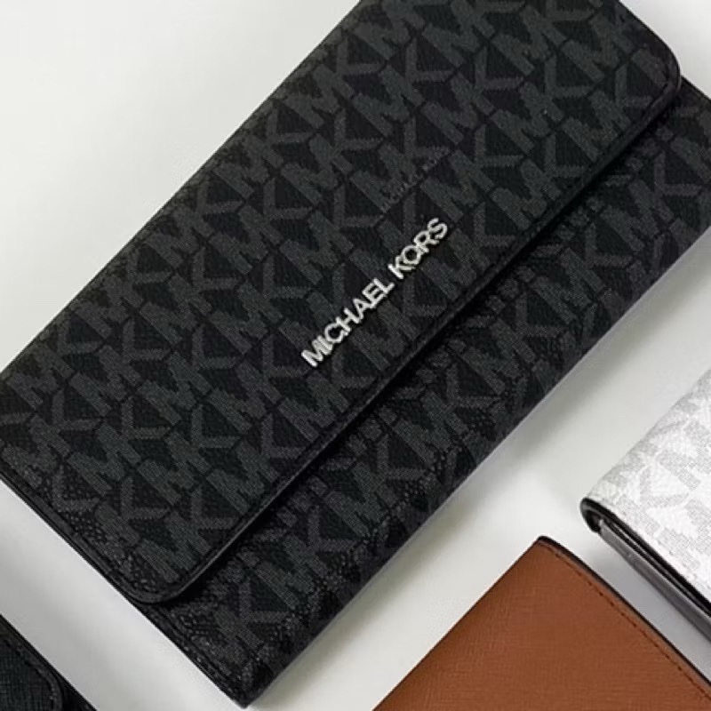 Michael Kors MK 防刮皮革 多卡層 三折長夾-3