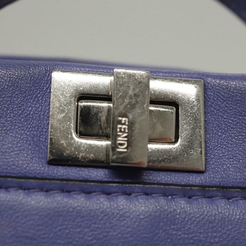 【日本直送】FENDI Micro Peek A Boo 手提包 皮革 2 向 紫色 正品 118159-9