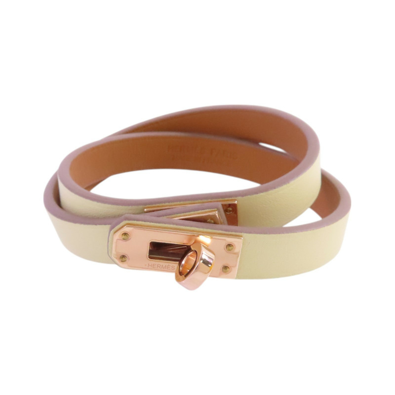 HERMES 【激減優惠】Swift皮革Mini Kelly Double Tour Bracelet金扣手鏈-0
