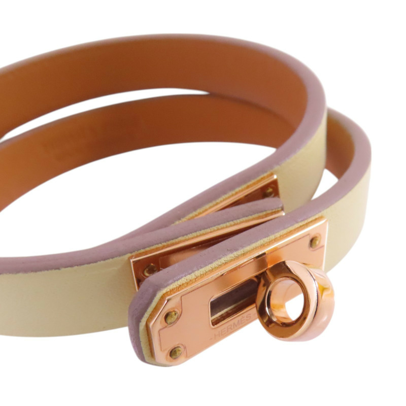 HERMES 【激減優惠】Swift皮革Mini Kelly Double Tour Bracelet金扣手鏈-3