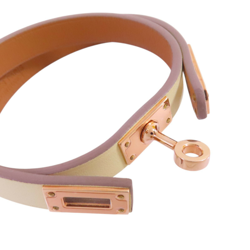 HERMES 【激減優惠】Swift皮革Mini Kelly Double Tour Bracelet金扣手鏈-4