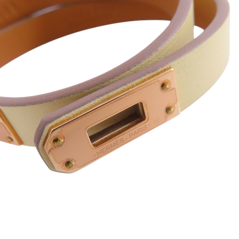 HERMES 【激減優惠】Swift皮革Mini Kelly Double Tour Bracelet金扣手鏈-5