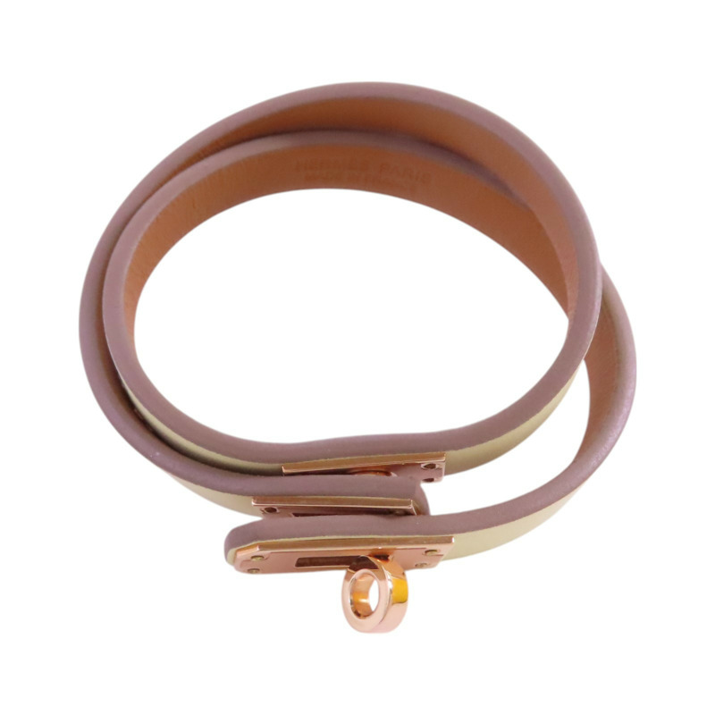 HERMES 【激減優惠】Swift皮革Mini Kelly Double Tour Bracelet金扣手鏈-11