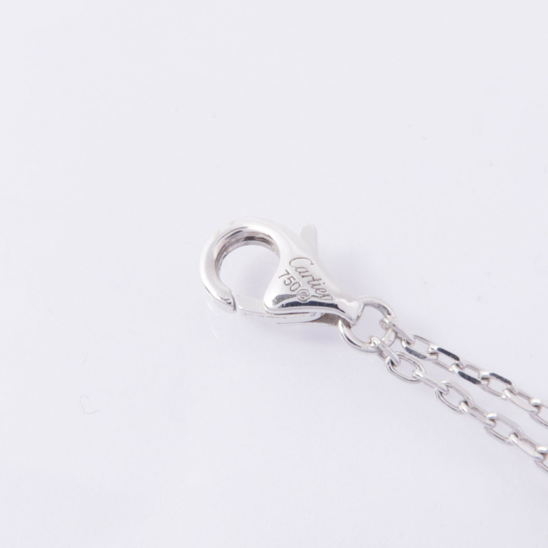 CARTIER 18K白金Love Necklace 2P Diamond鑽石項鍊-5