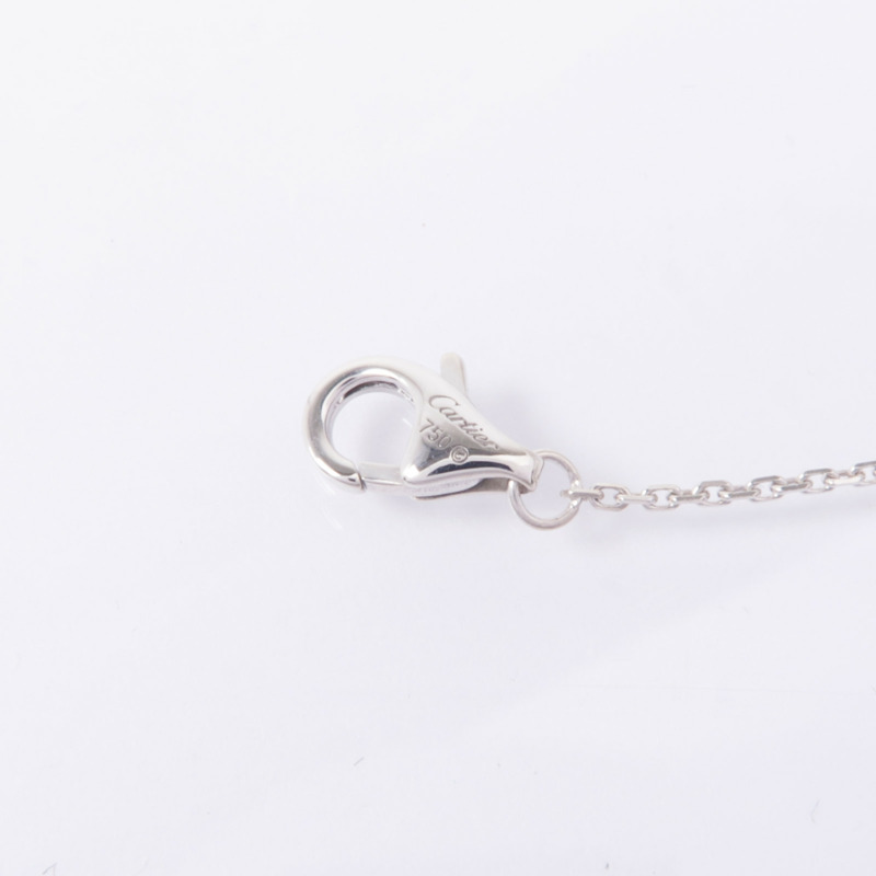 CARTIER 18K白金Caresse d'Orchidees Par Cartier Necklace鑽石項鍊-5