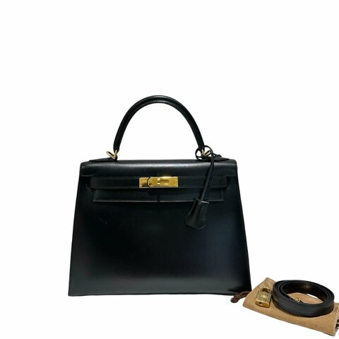 HERMES CALF BOX KELLY 28 BAG