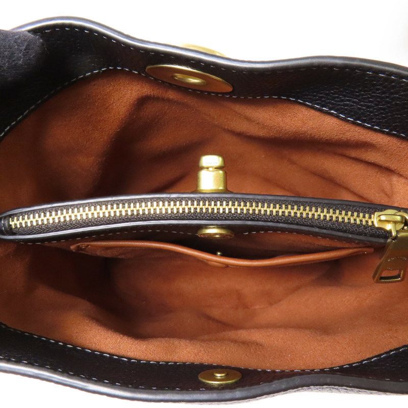 COACH 牛皮皮革Willow 19金扣手挽肩背兩用袋-11