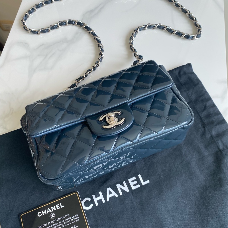 Chanel 漆皮菱格coco20-0