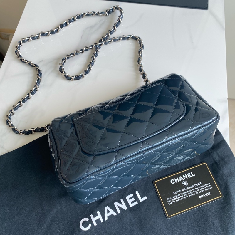 Chanel 漆皮菱格coco20-1
