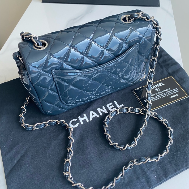 Chanel 漆皮菱格coco20-3