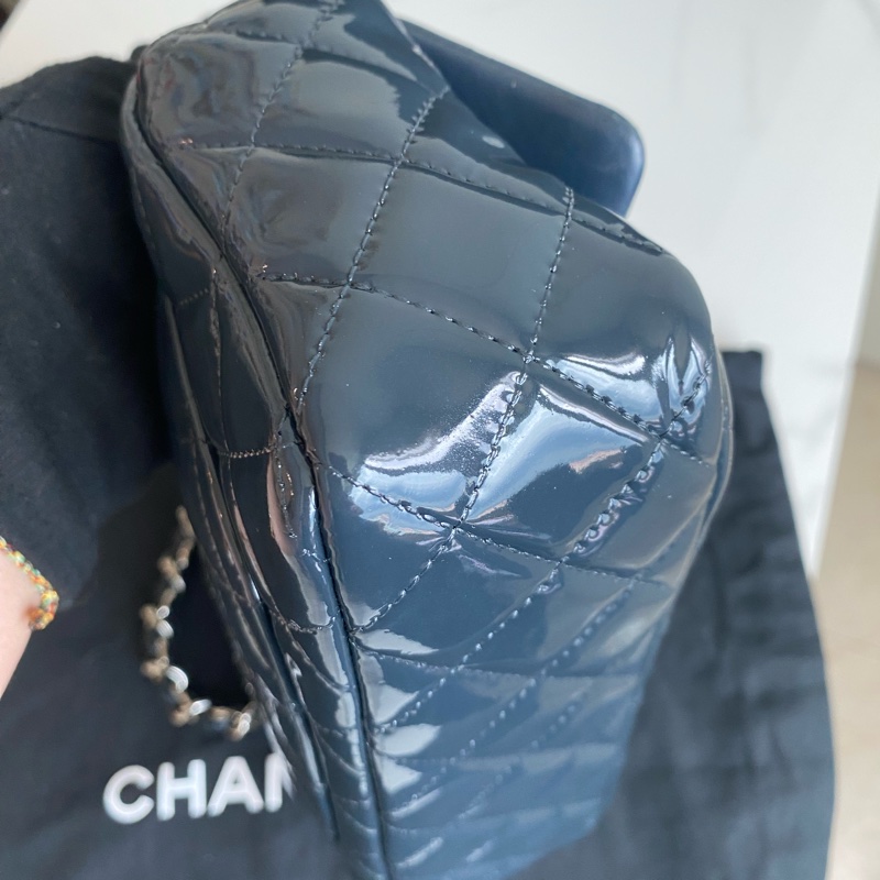 Chanel 漆皮菱格coco20-6
