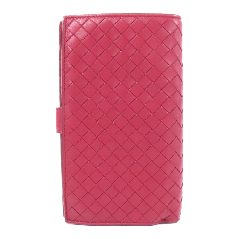 BOTTEGA VENETA 織紋皮革Long Wallet金扣長錢包-1