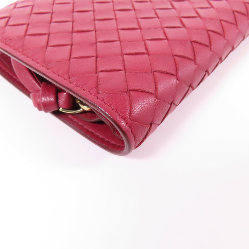 BOTTEGA VENETA 織紋皮革Long Wallet金扣長錢包-11