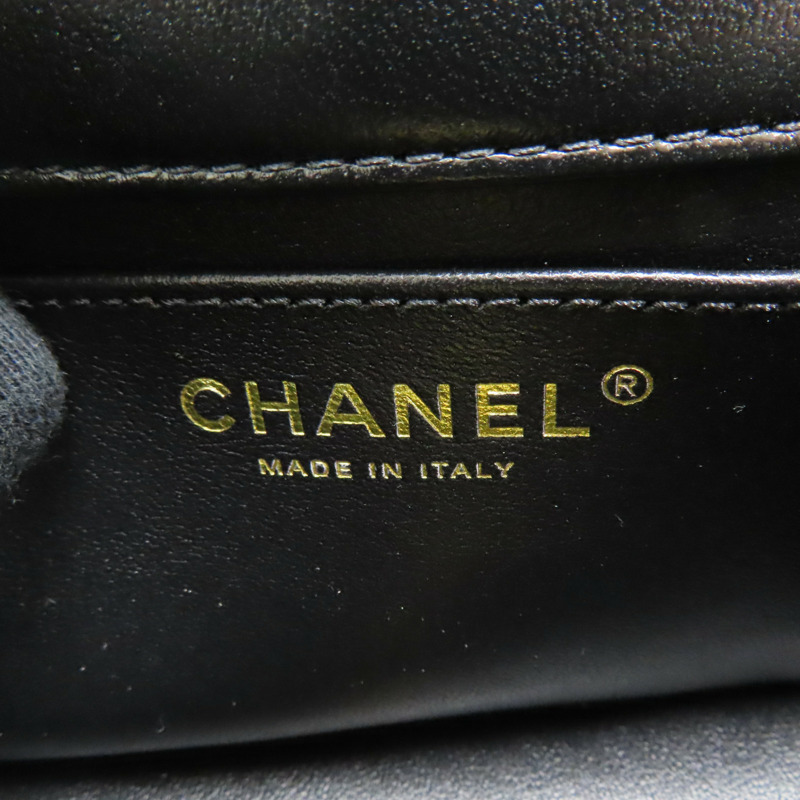 黑色 菱格紋 牛皮 鍊帶 肩背包【CHANEL 香奈兒】 AS3828-5