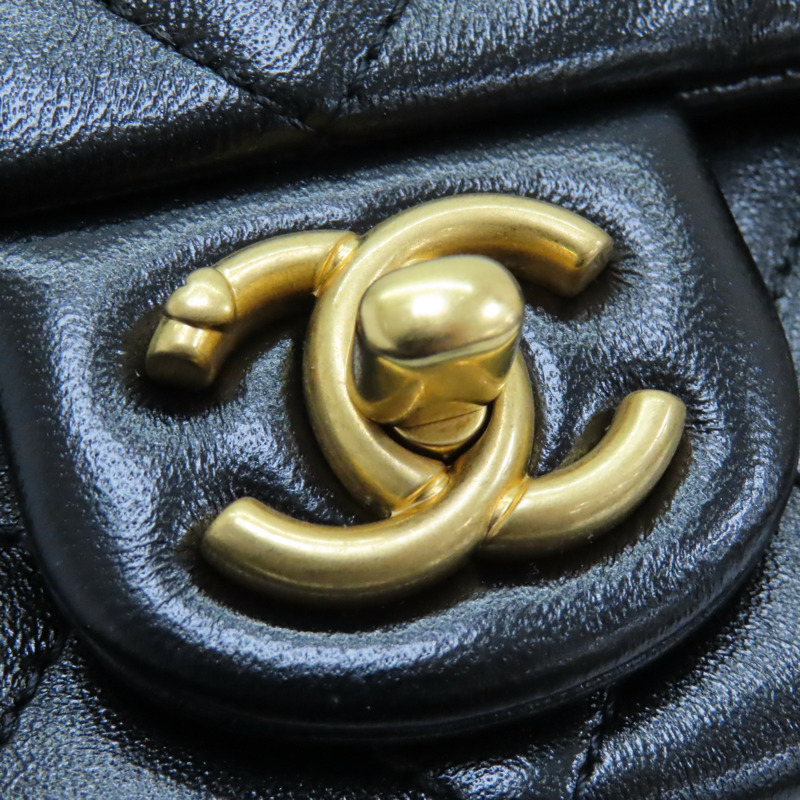 黑色 菱格紋 牛皮 鍊帶 肩背包【CHANEL 香奈兒】 AS3828-14