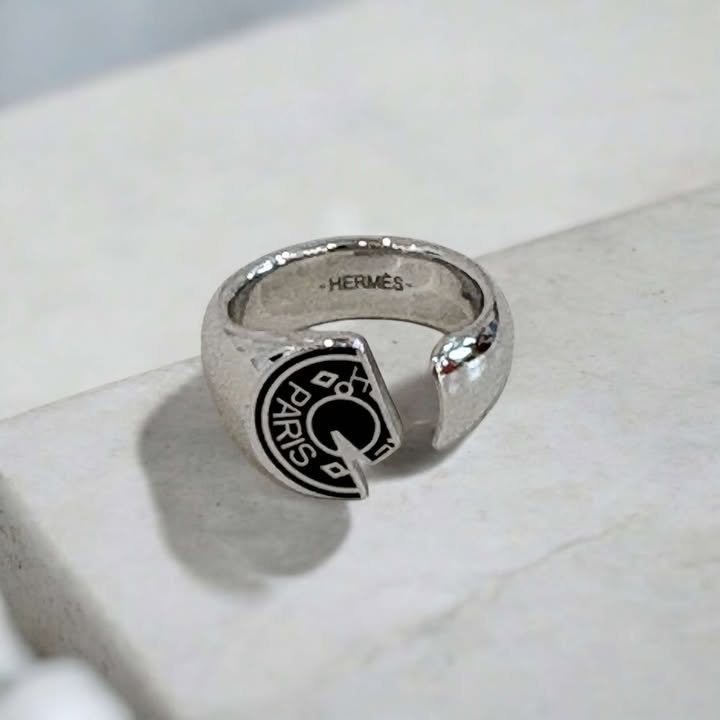 Hermes馬頭造型戒指58號-0