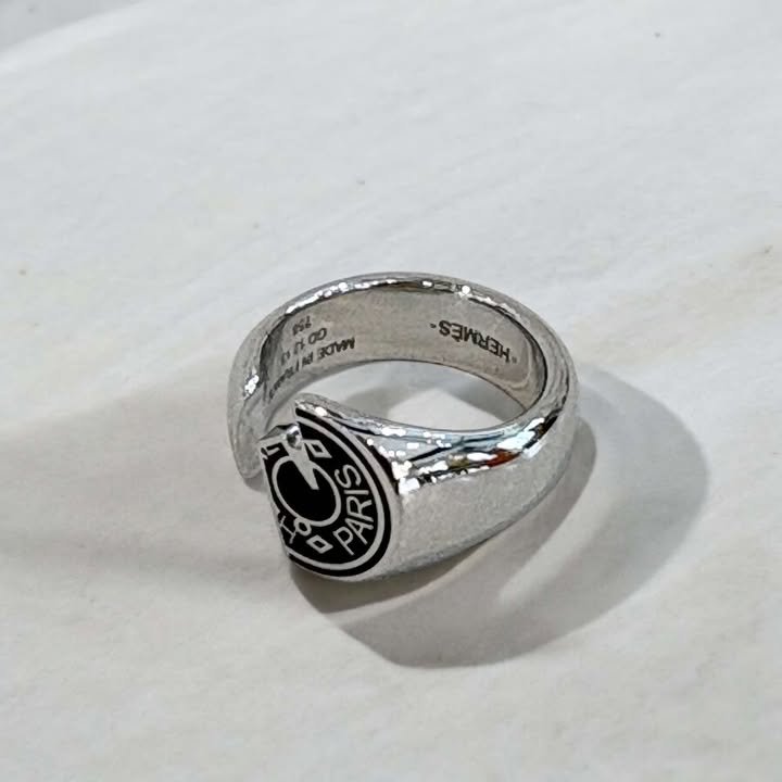 Hermes馬頭造型戒指58號-2