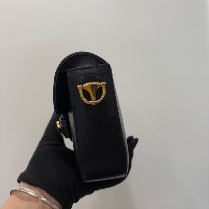 GUCCI黑牛皮1955側肩包-3