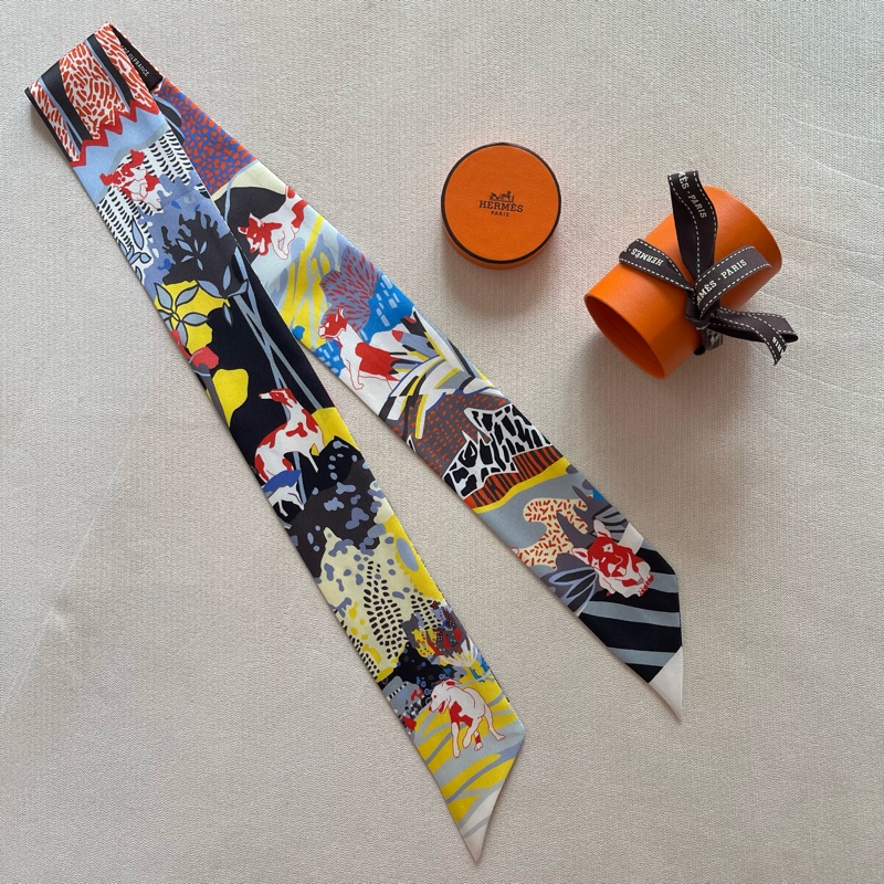 Hermes Silk Twilly 小絲巾🍊En Liberte 自由之城-1