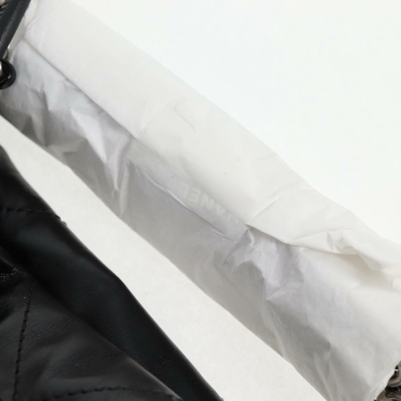 【日本直送】香奈兒 Chanel 22 小號菱格紋鏈條包 羊皮 兩用 黑色 CC 標誌 正品 BA1051SM-7