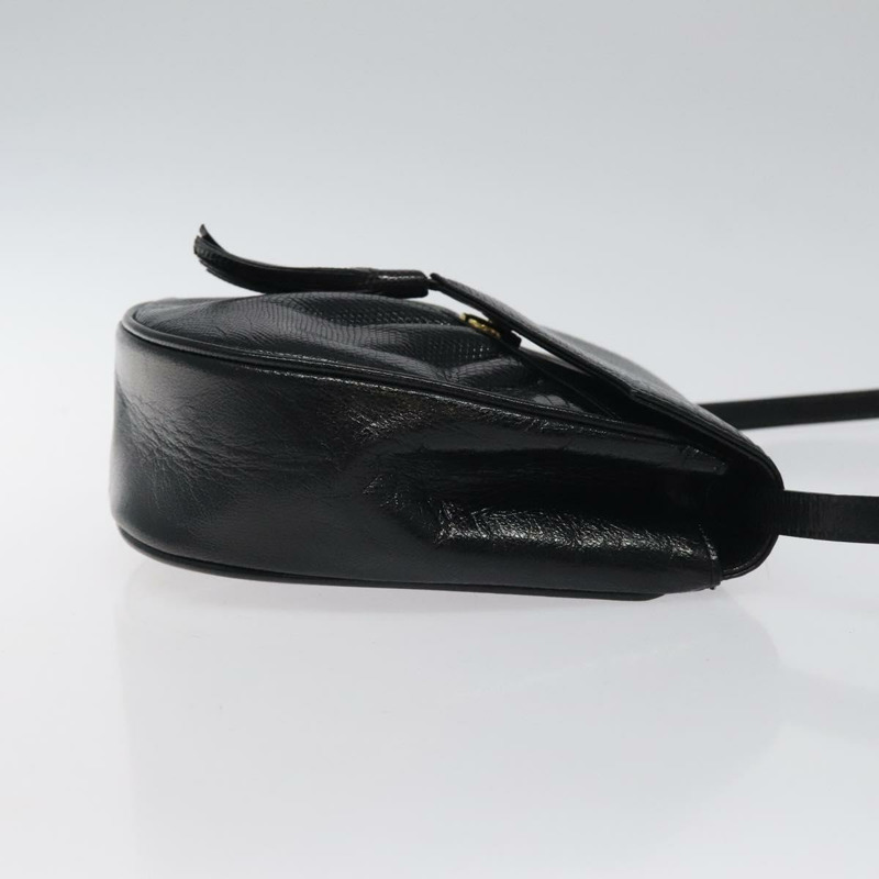 【日本直送】SAINT LAURENT 單肩包 皮革壓花 黑金 正品 BA1084-2