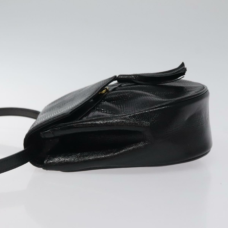 【日本直送】SAINT LAURENT 單肩包 皮革壓花 黑金 正品 BA1084-3