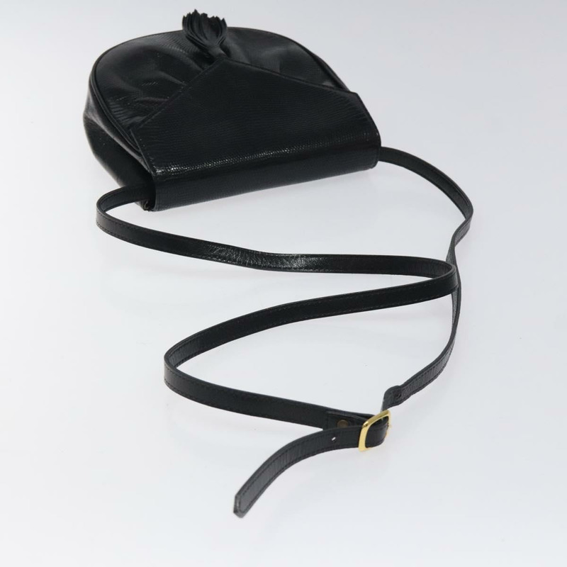 【日本直送】SAINT LAURENT 單肩包 皮革壓花 黑金 正品 BA1084-6
